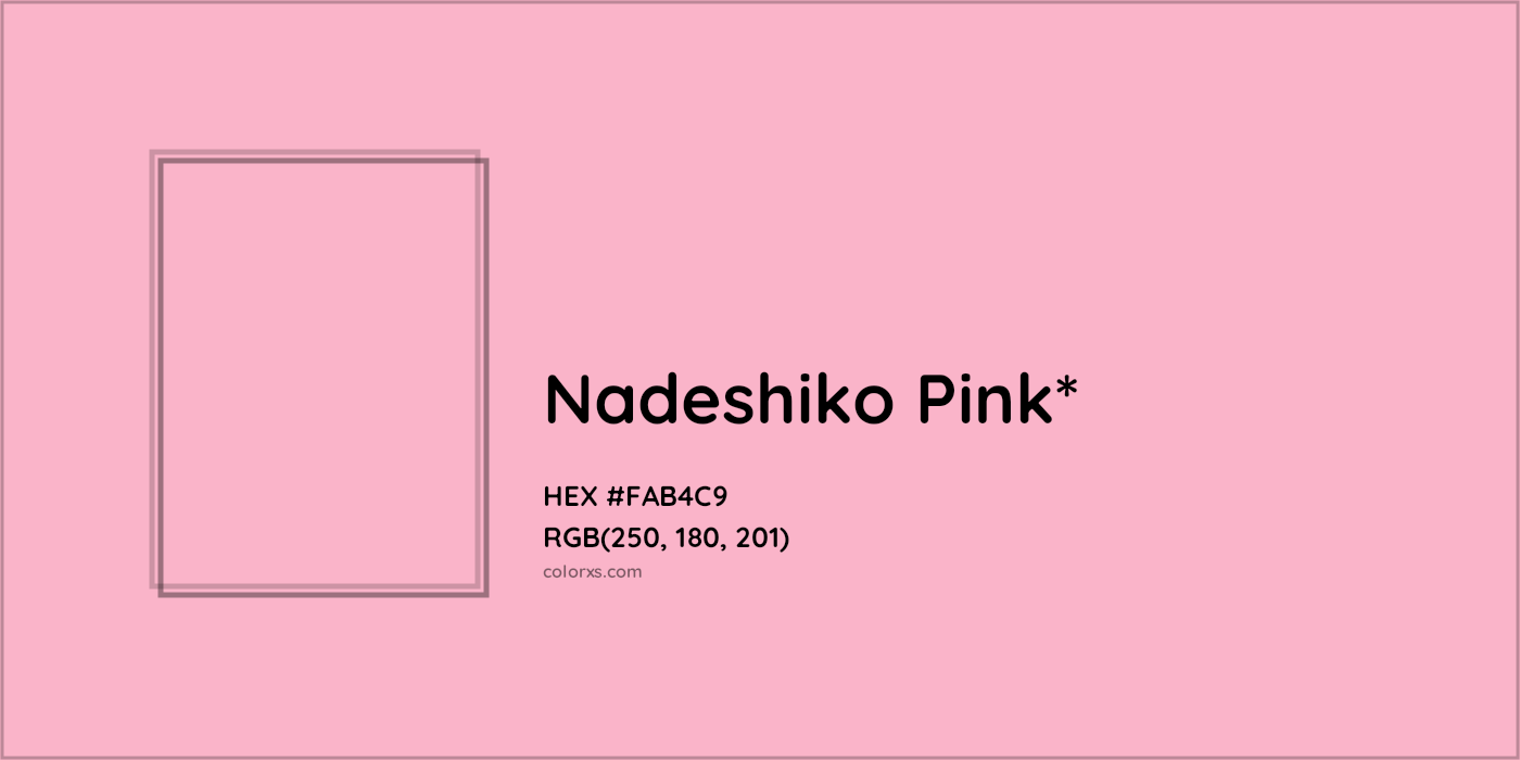 HEX #FAB4C9 Color Name, Color Code, Palettes, Similar Paints, Images