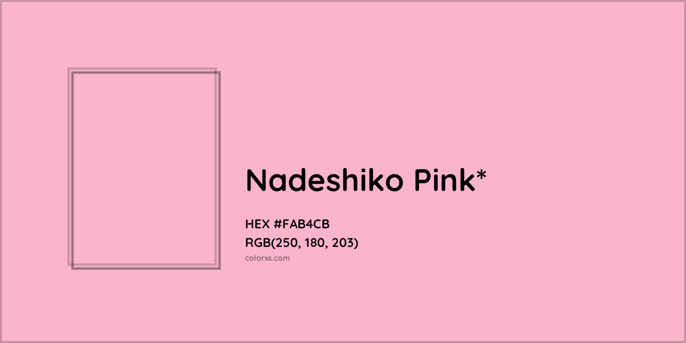 HEX #FAB4CB Color Name, Color Code, Palettes, Similar Paints, Images