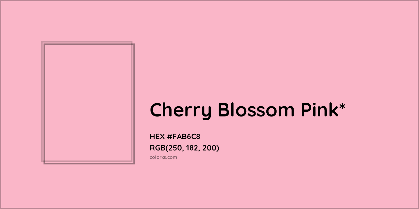 HEX #FAB6C8 Color Name, Color Code, Palettes, Similar Paints, Images