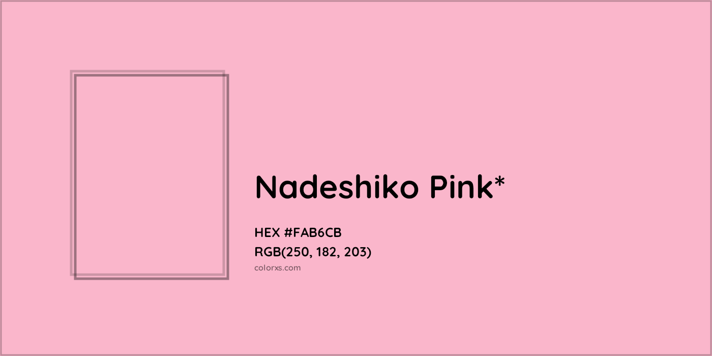 HEX #FAB6CB Color Name, Color Code, Palettes, Similar Paints, Images