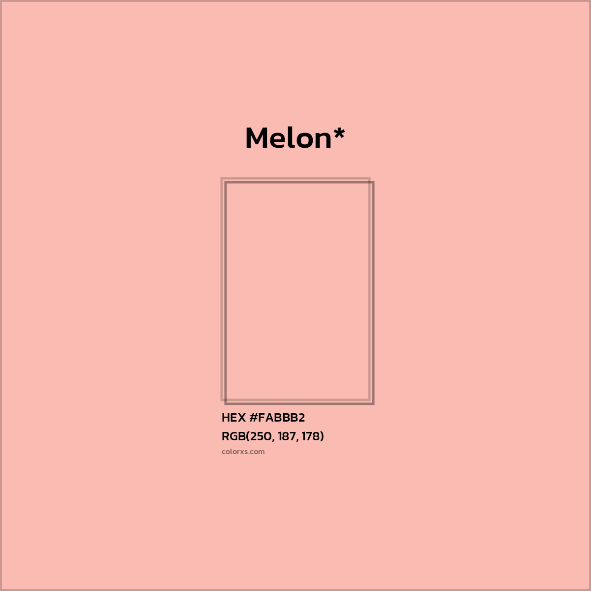HEX #FABBB2 Color Name, Color Code, Palettes, Similar Paints, Images