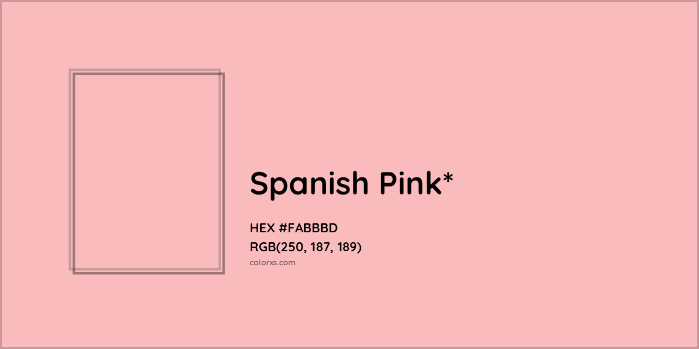 HEX #FABBBD Color Name, Color Code, Palettes, Similar Paints, Images