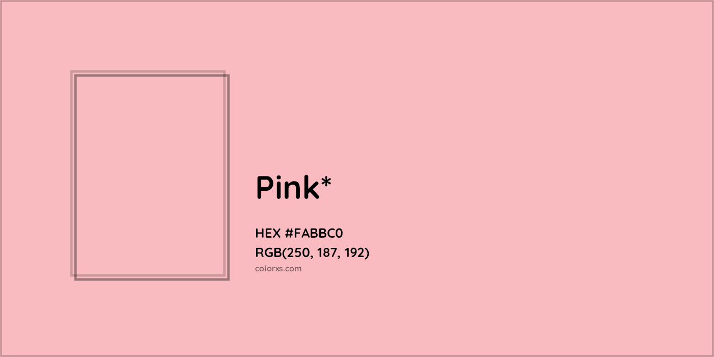 HEX #FABBC0 Color Name, Color Code, Palettes, Similar Paints, Images