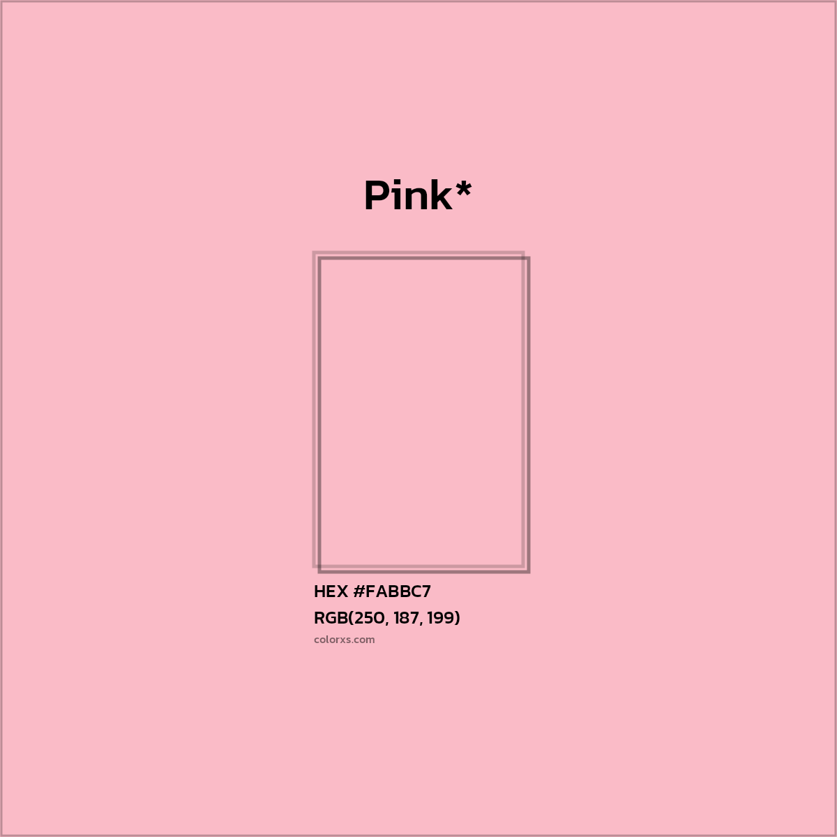 HEX #FABBC7 Color Name, Color Code, Palettes, Similar Paints, Images