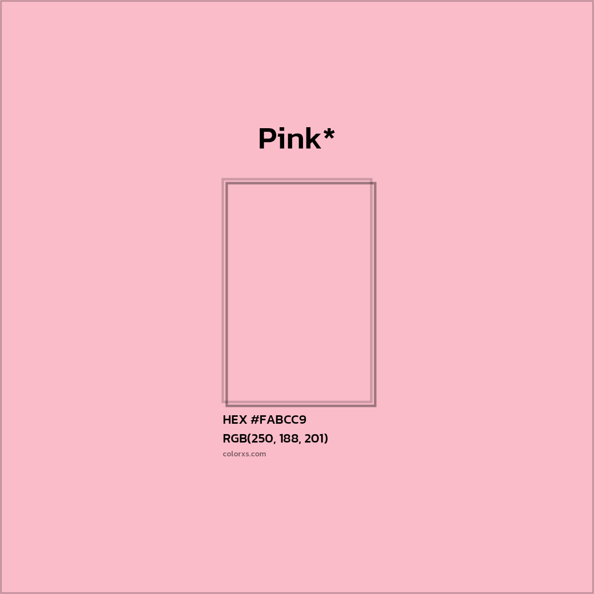 HEX #FABCC9 Color Name, Color Code, Palettes, Similar Paints, Images