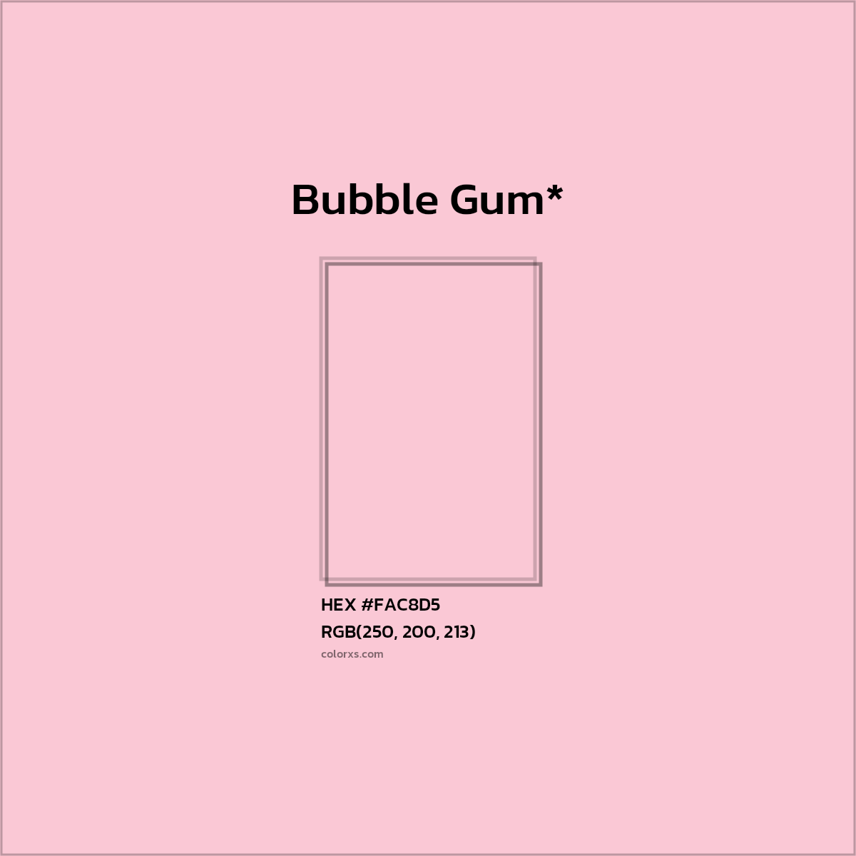 HEX #FAC8D5 Color Name, Color Code, Palettes, Similar Paints, Images