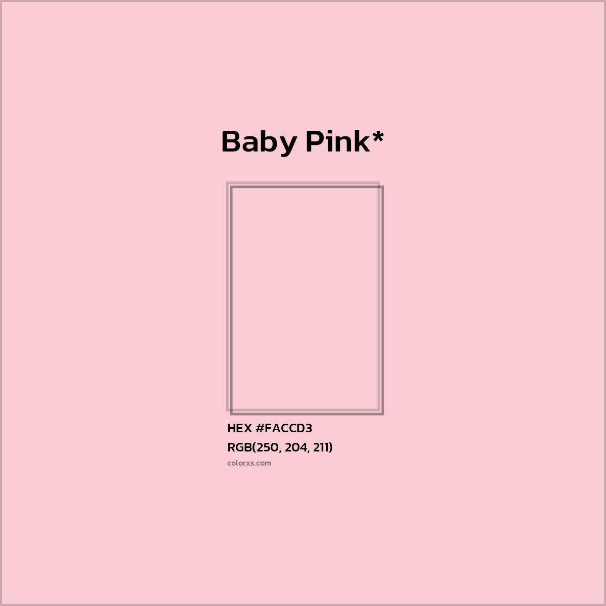 HEX #FACCD3 Color Name, Color Code, Palettes, Similar Paints, Images
