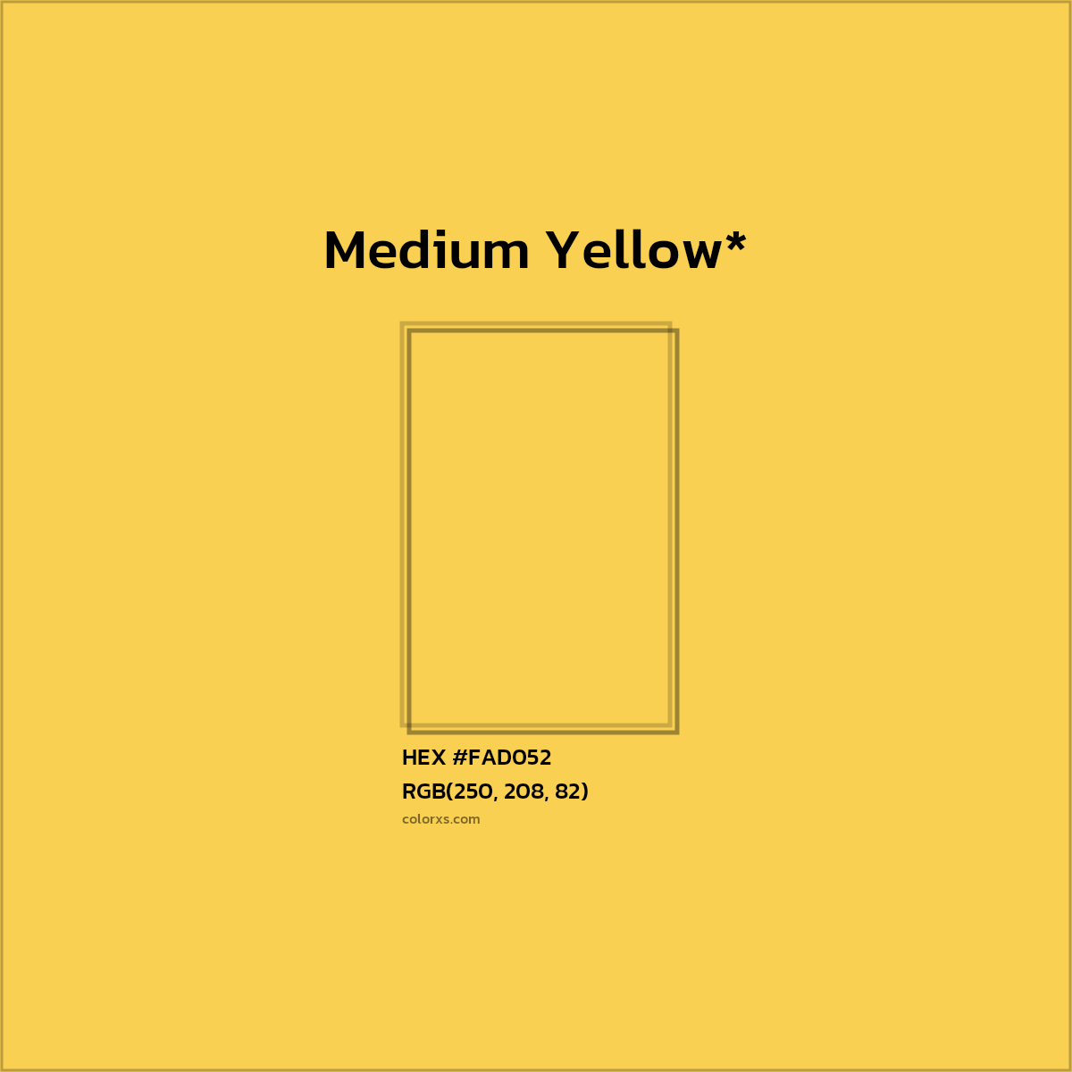 HEX #FAD052 Color Name, Color Code, Palettes, Similar Paints, Images