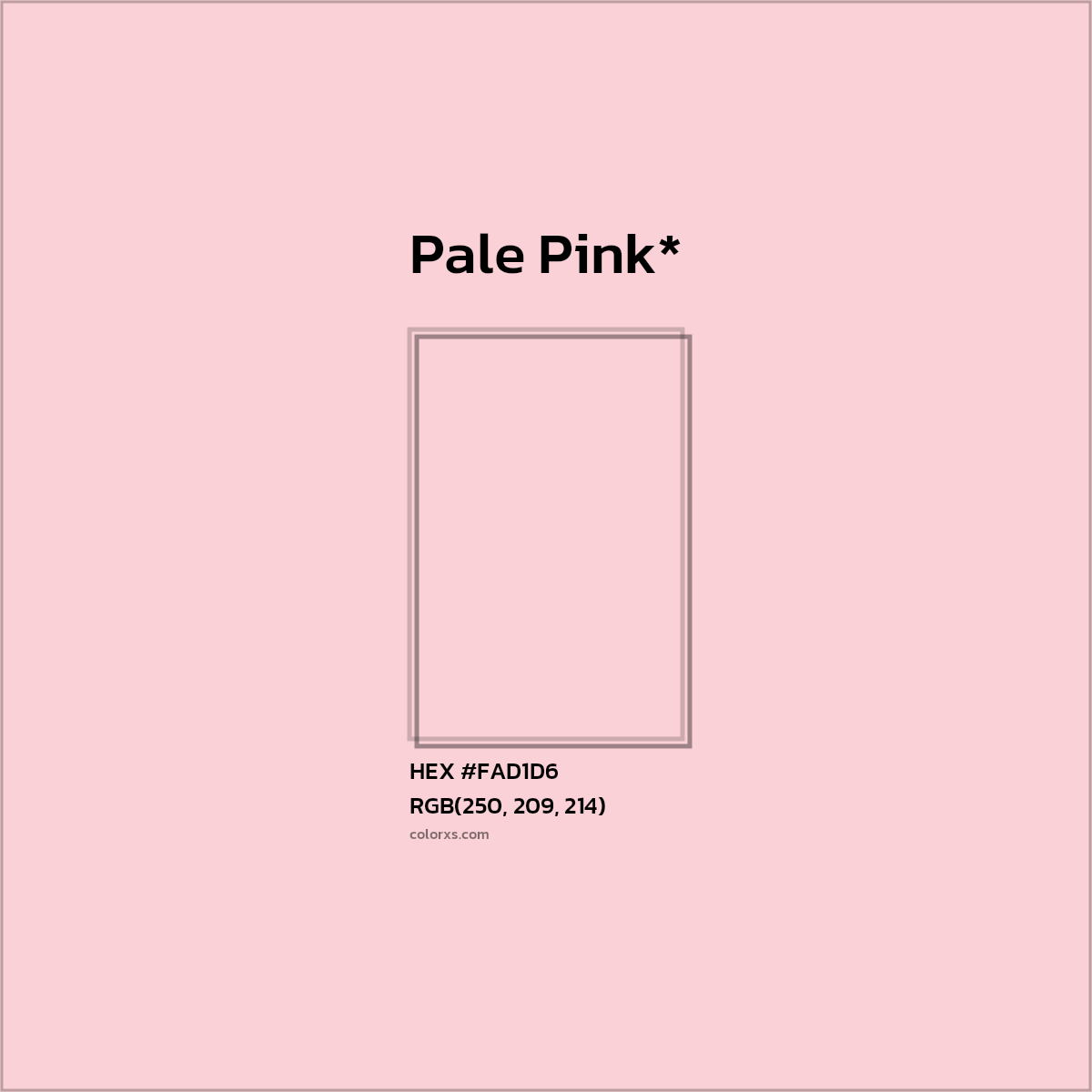 HEX #FAD1D6 Color Name, Color Code, Palettes, Similar Paints, Images