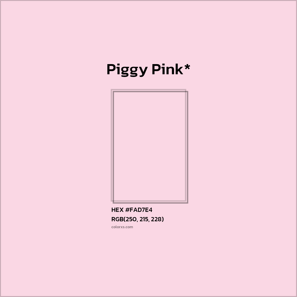 HEX #FAD7E4 Color Name, Color Code, Palettes, Similar Paints, Images
