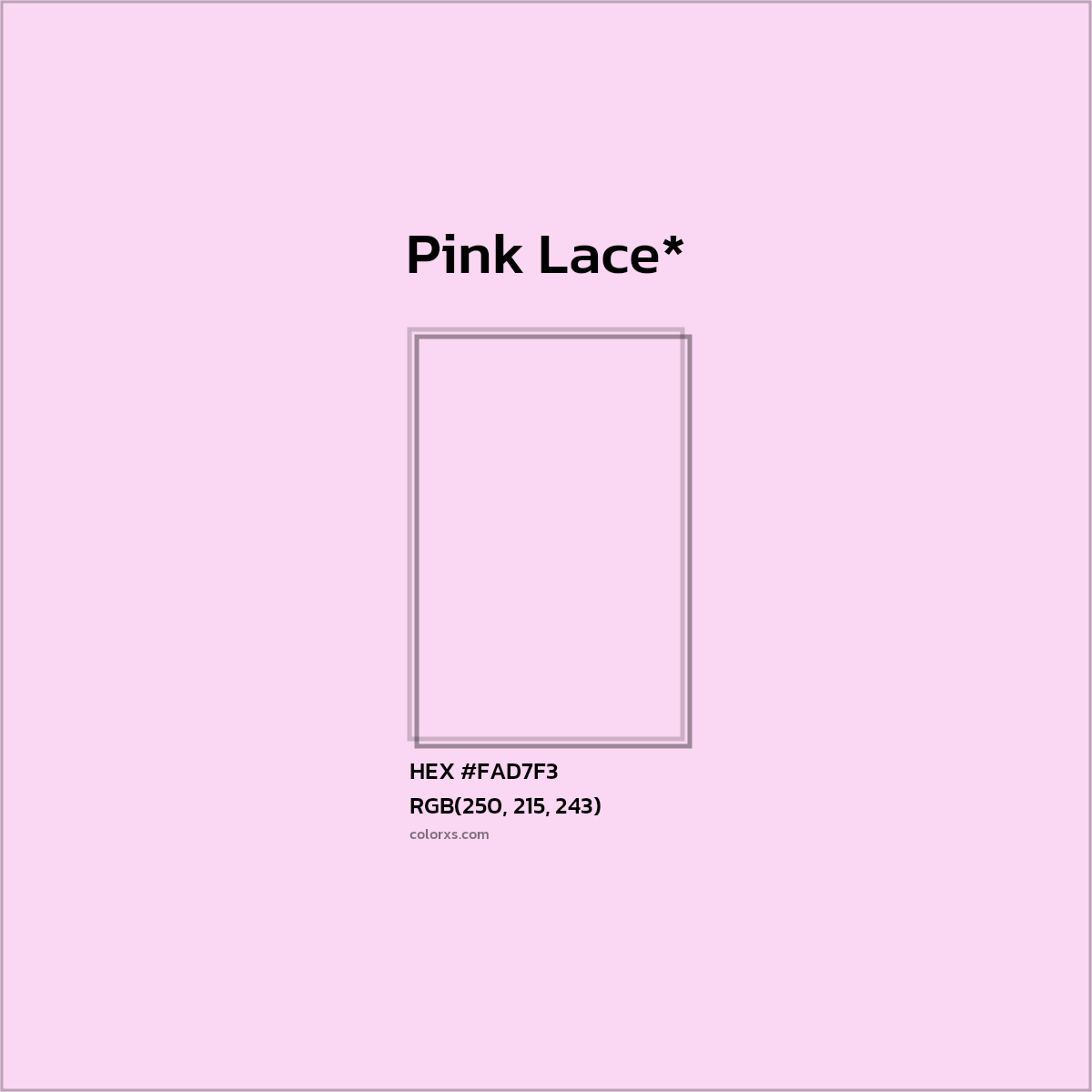 HEX #FAD7F3 Color Name, Color Code, Palettes, Similar Paints, Images
