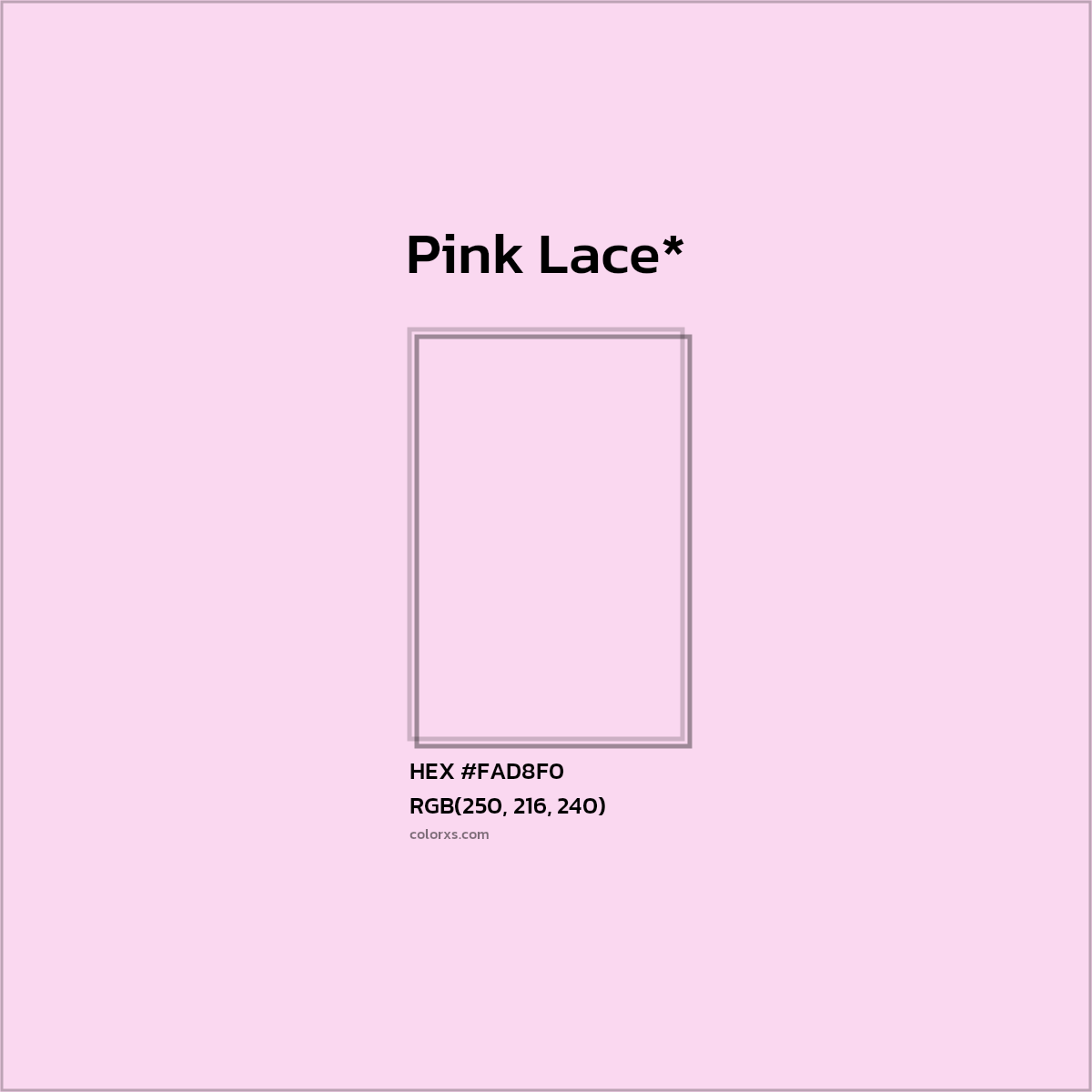 HEX #FAD8F0 Color Name, Color Code, Palettes, Similar Paints, Images