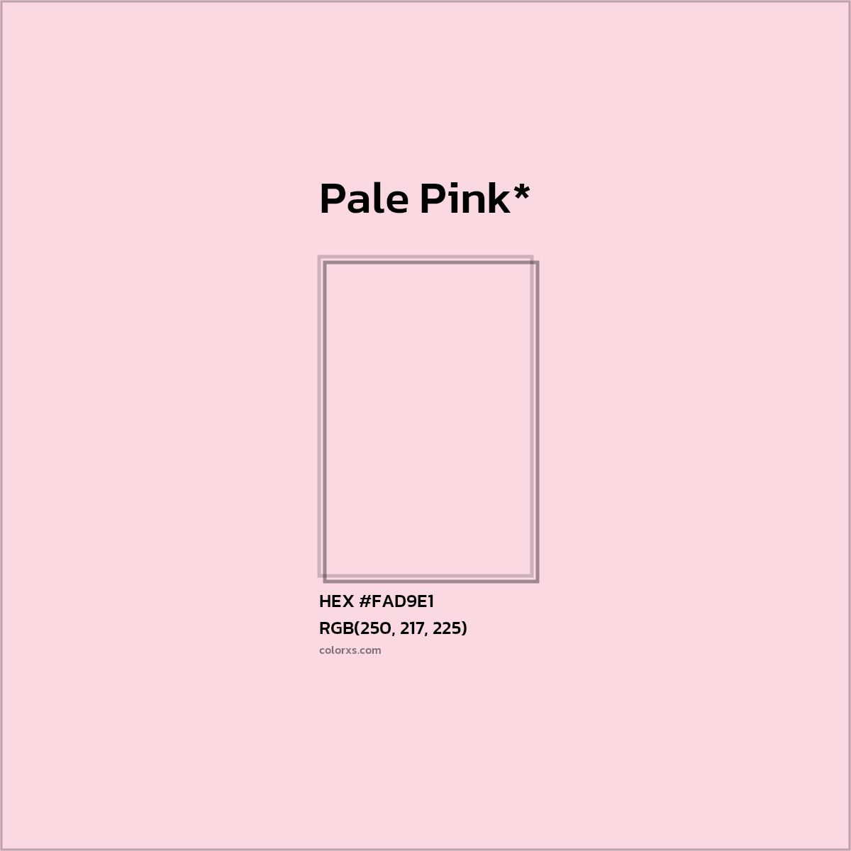 HEX #FAD9E1 Color Name, Color Code, Palettes, Similar Paints, Images