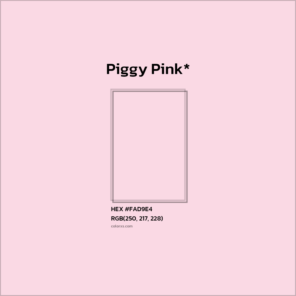 HEX #FAD9E4 Color Name, Color Code, Palettes, Similar Paints, Images