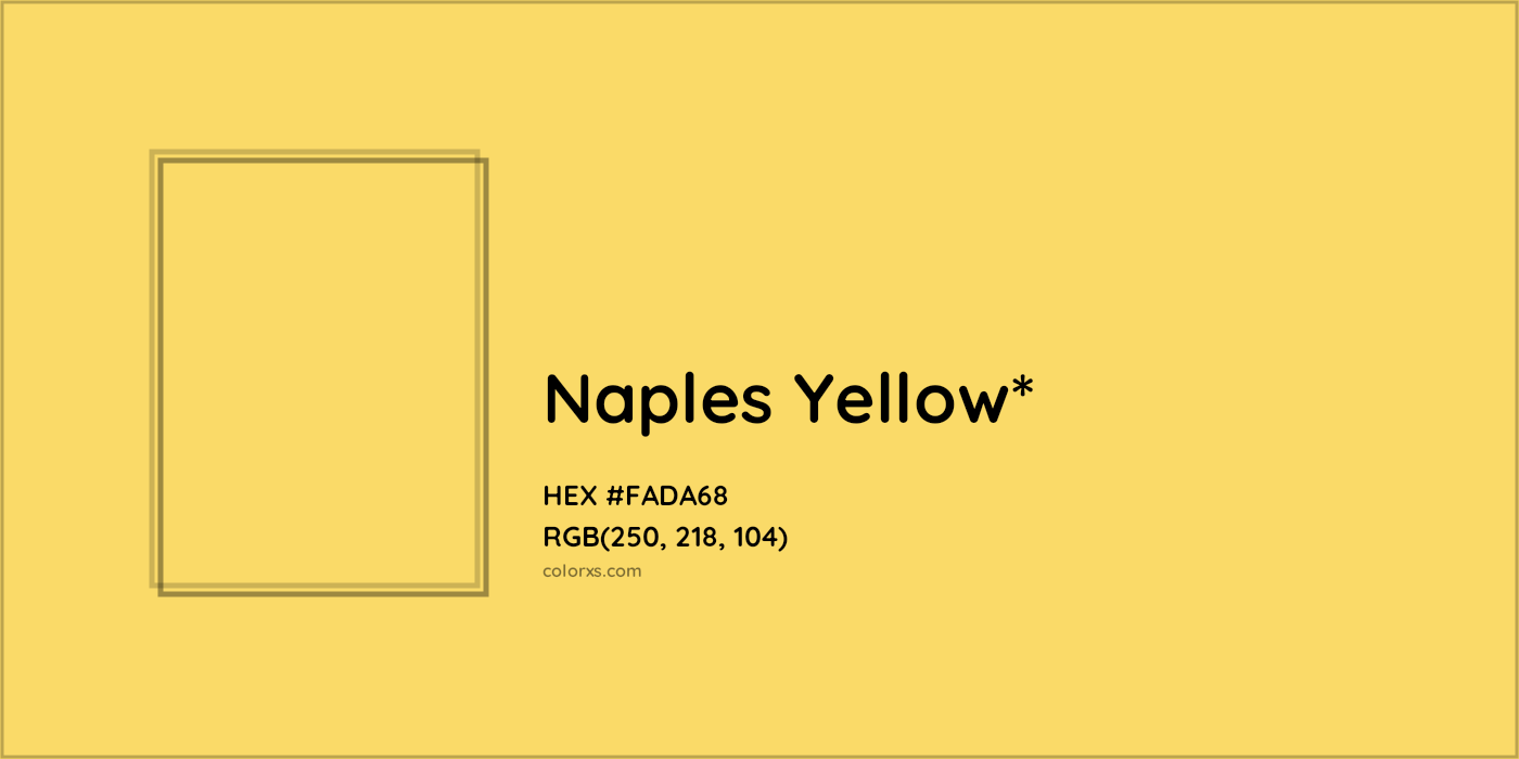 HEX #FADA68 Color Name, Color Code, Palettes, Similar Paints, Images