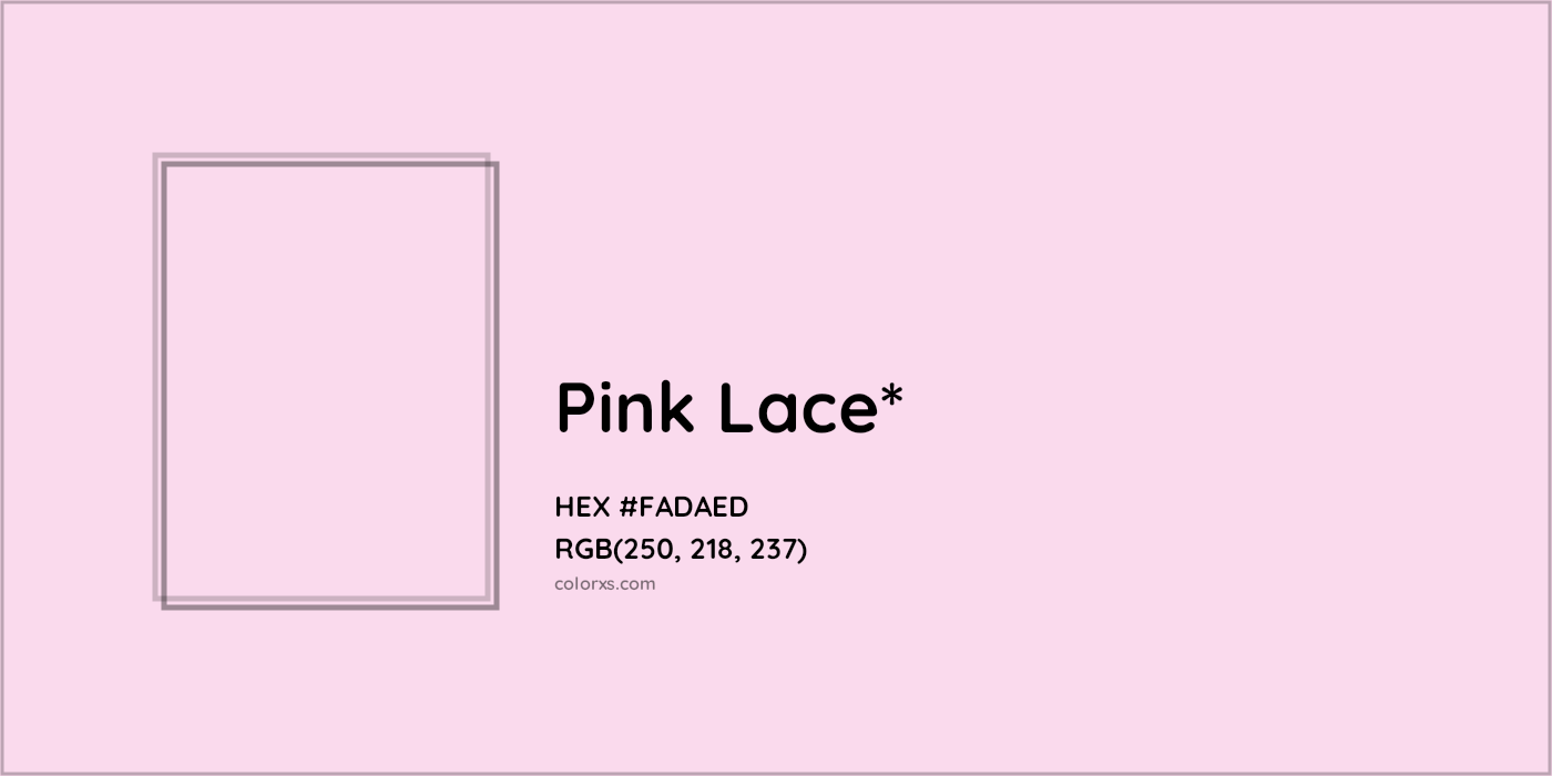 HEX #FADAED Color Name, Color Code, Palettes, Similar Paints, Images
