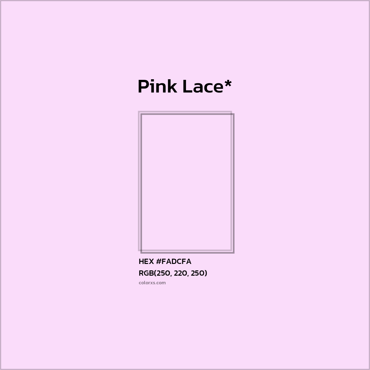 HEX #FADCFA Color Name, Color Code, Palettes, Similar Paints, Images