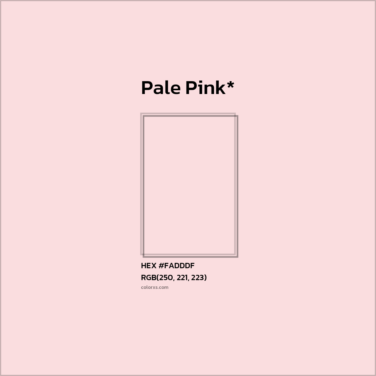 HEX #FADDDF Color Name, Color Code, Palettes, Similar Paints, Images