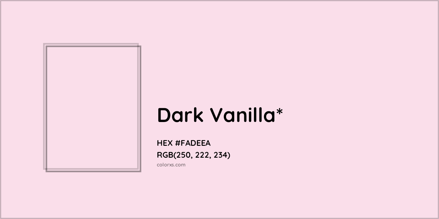 HEX #FADEEA Color Name, Color Code, Palettes, Similar Paints, Images