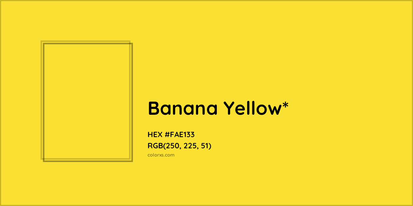 HEX #FAE133 Color Name, Color Code, Palettes, Similar Paints, Images