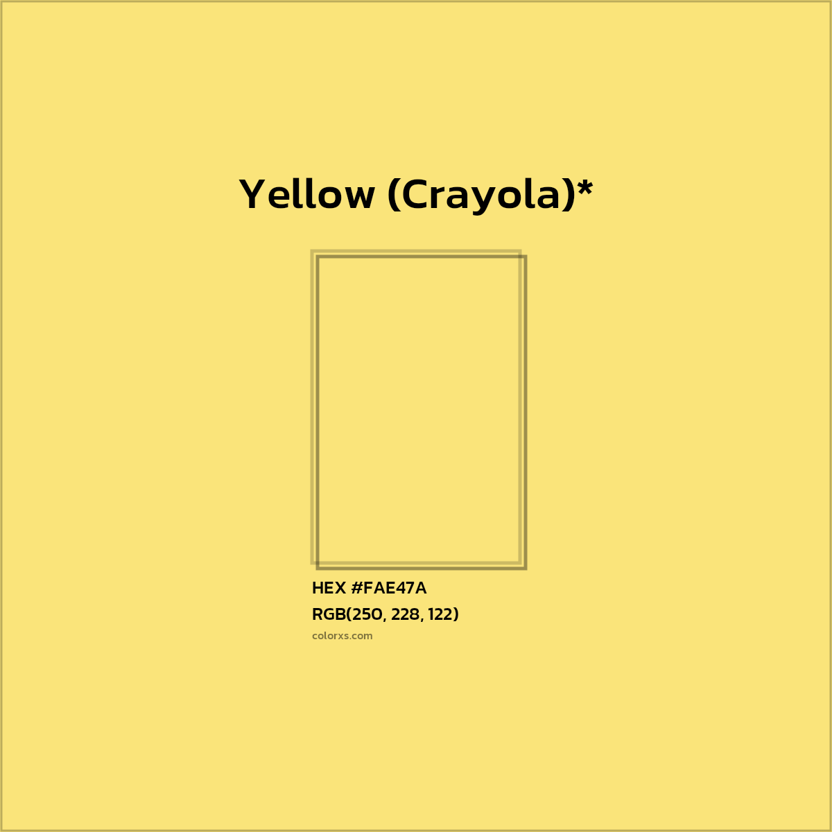 HEX #FAE47A Color Name, Color Code, Palettes, Similar Paints, Images