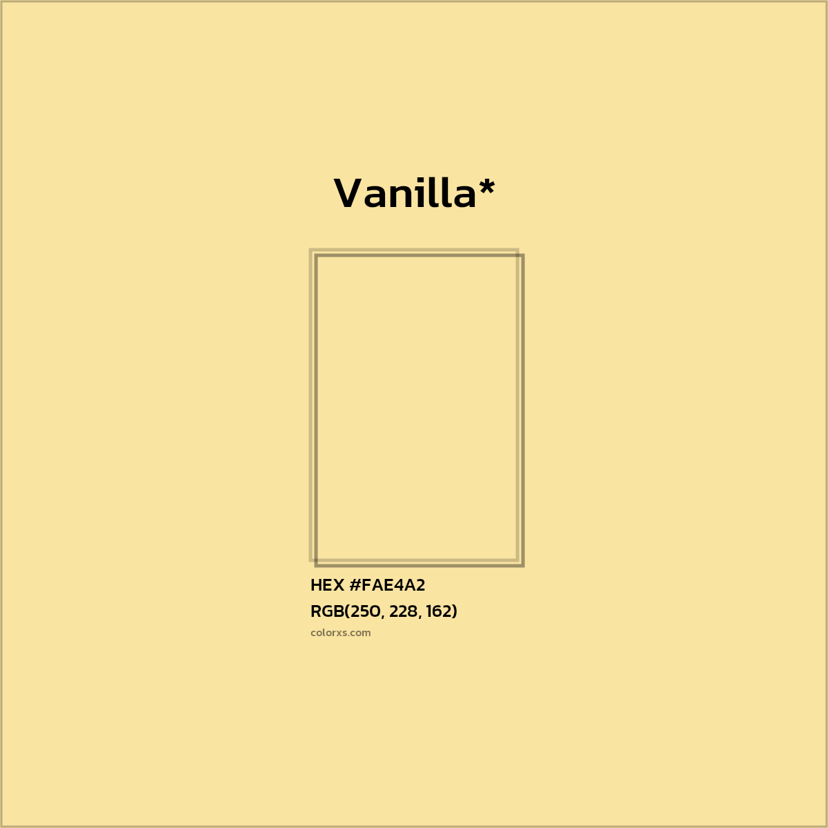 HEX #FAE4A2 Color Name, Color Code, Palettes, Similar Paints, Images