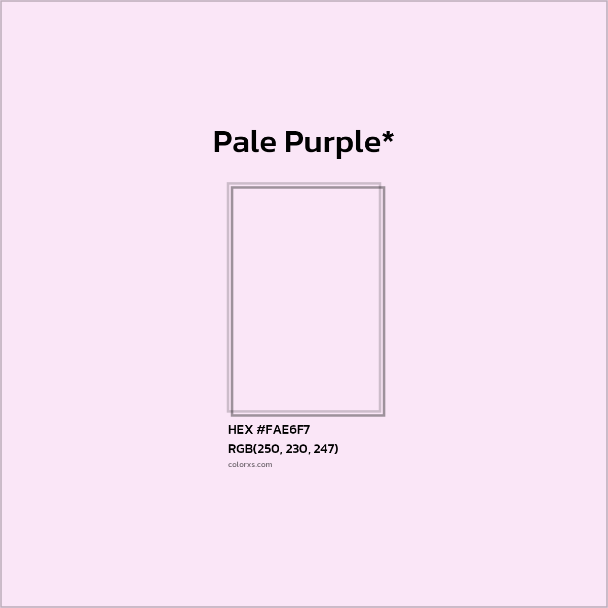 HEX #FAE6F7 Color Name, Color Code, Palettes, Similar Paints, Images