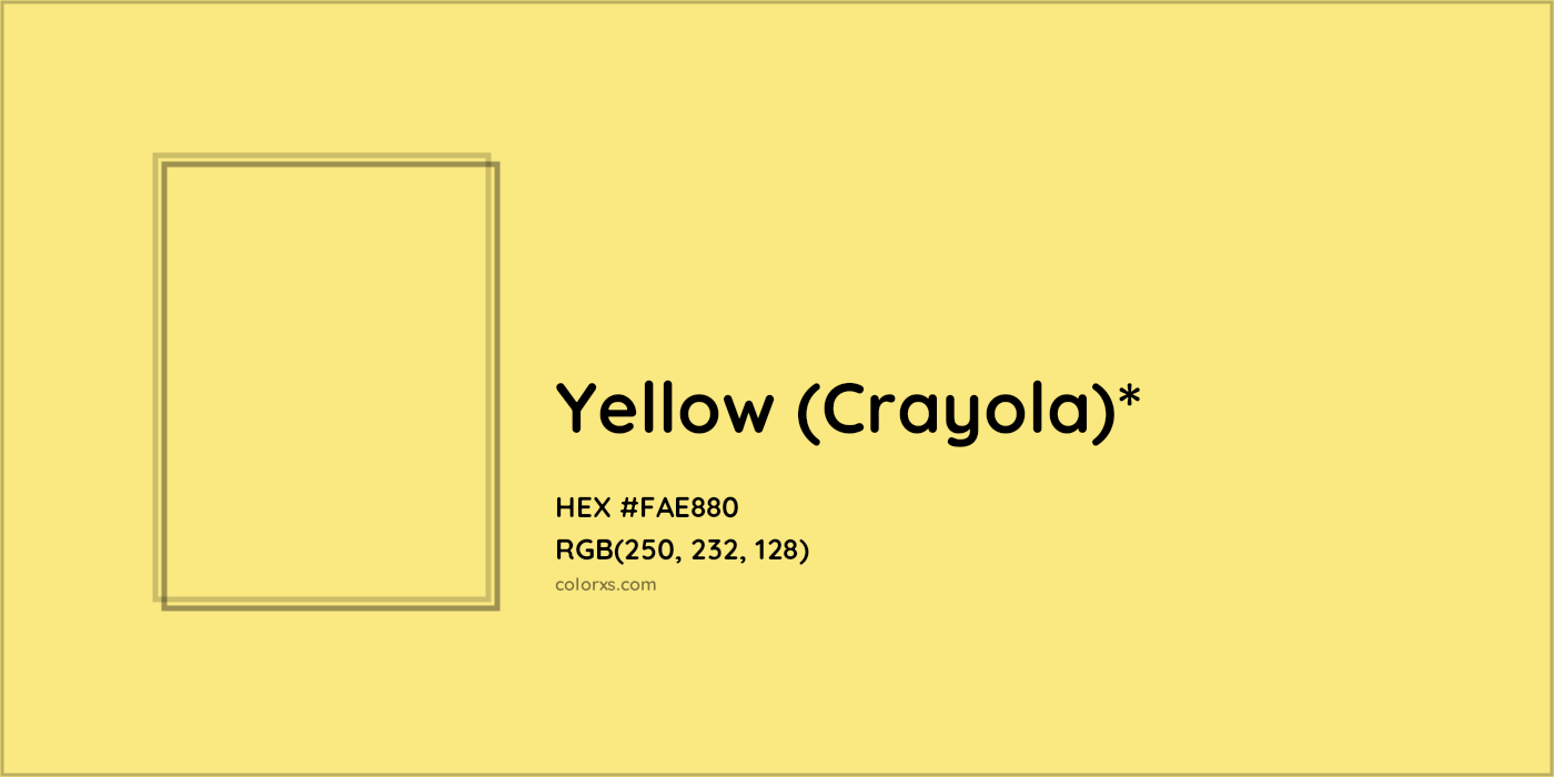 HEX #FAE880 Color Name, Color Code, Palettes, Similar Paints, Images