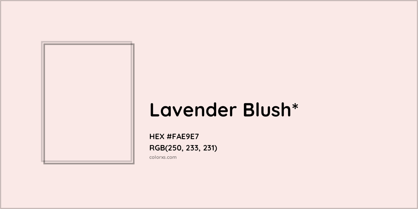HEX #FAE9E7 Color Name, Color Code, Palettes, Similar Paints, Images