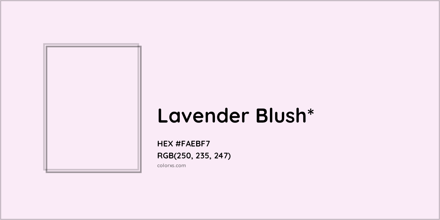 HEX #FAEBF7 Color Name, Color Code, Palettes, Similar Paints, Images
