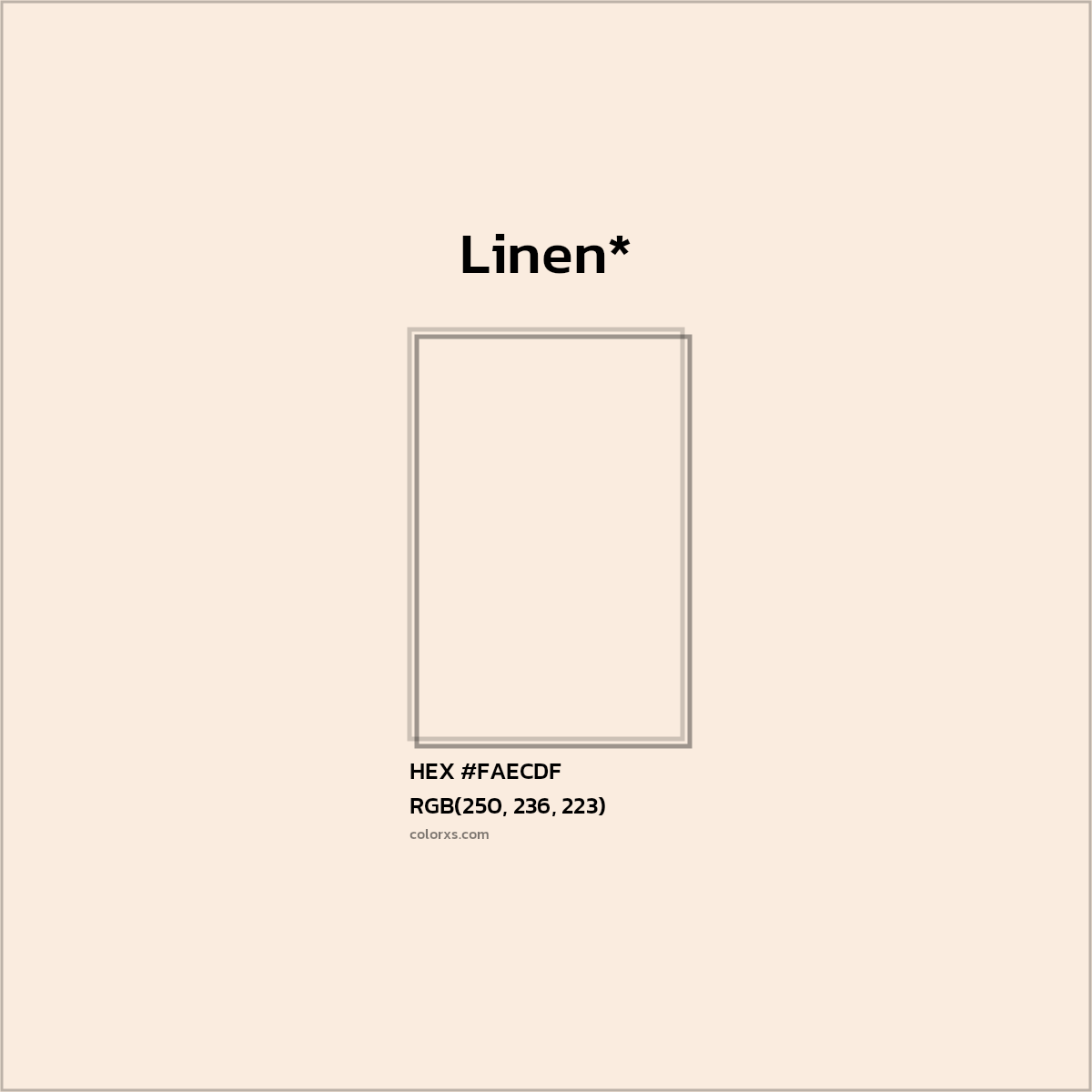 HEX #FAECDF Color Name, Color Code, Palettes, Similar Paints, Images