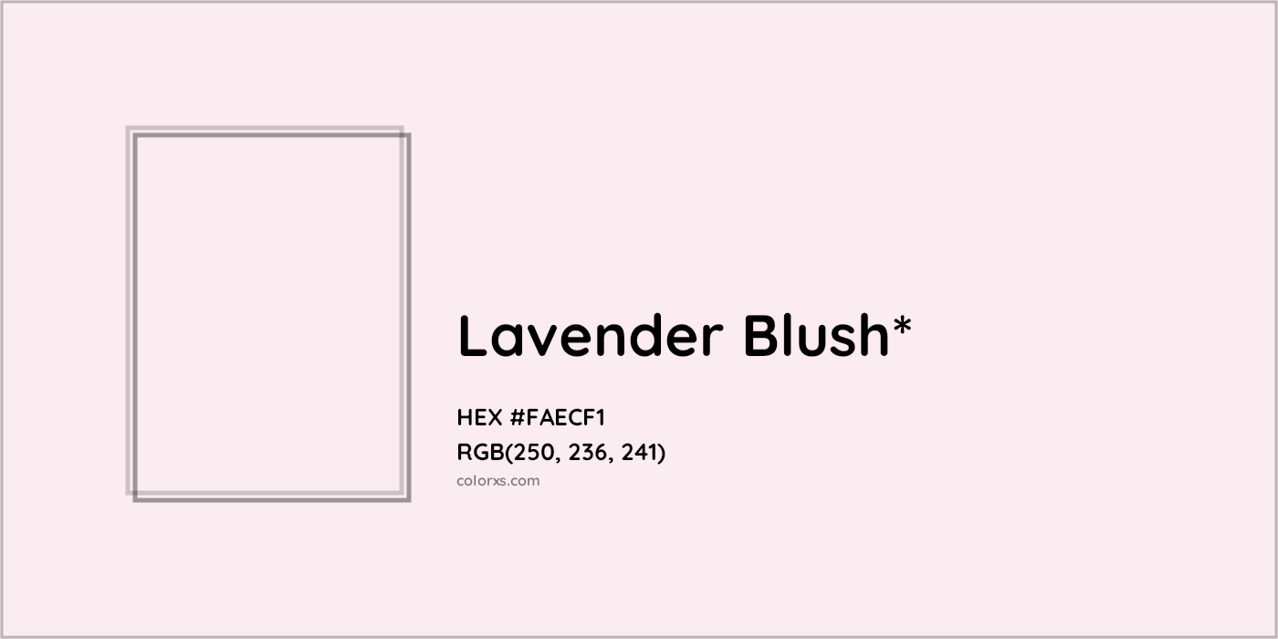 HEX #FAECF1 Color Name, Color Code, Palettes, Similar Paints, Images