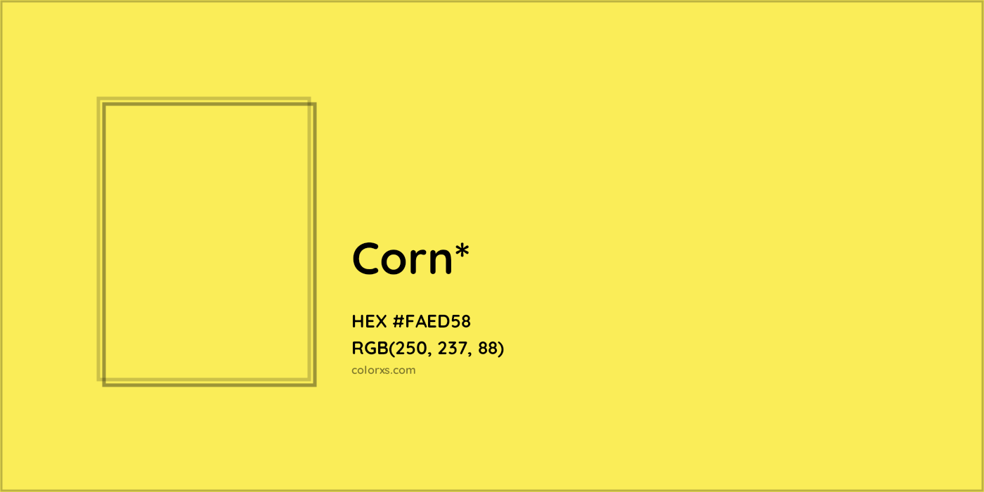 HEX #FAED58 Color Name, Color Code, Palettes, Similar Paints, Images