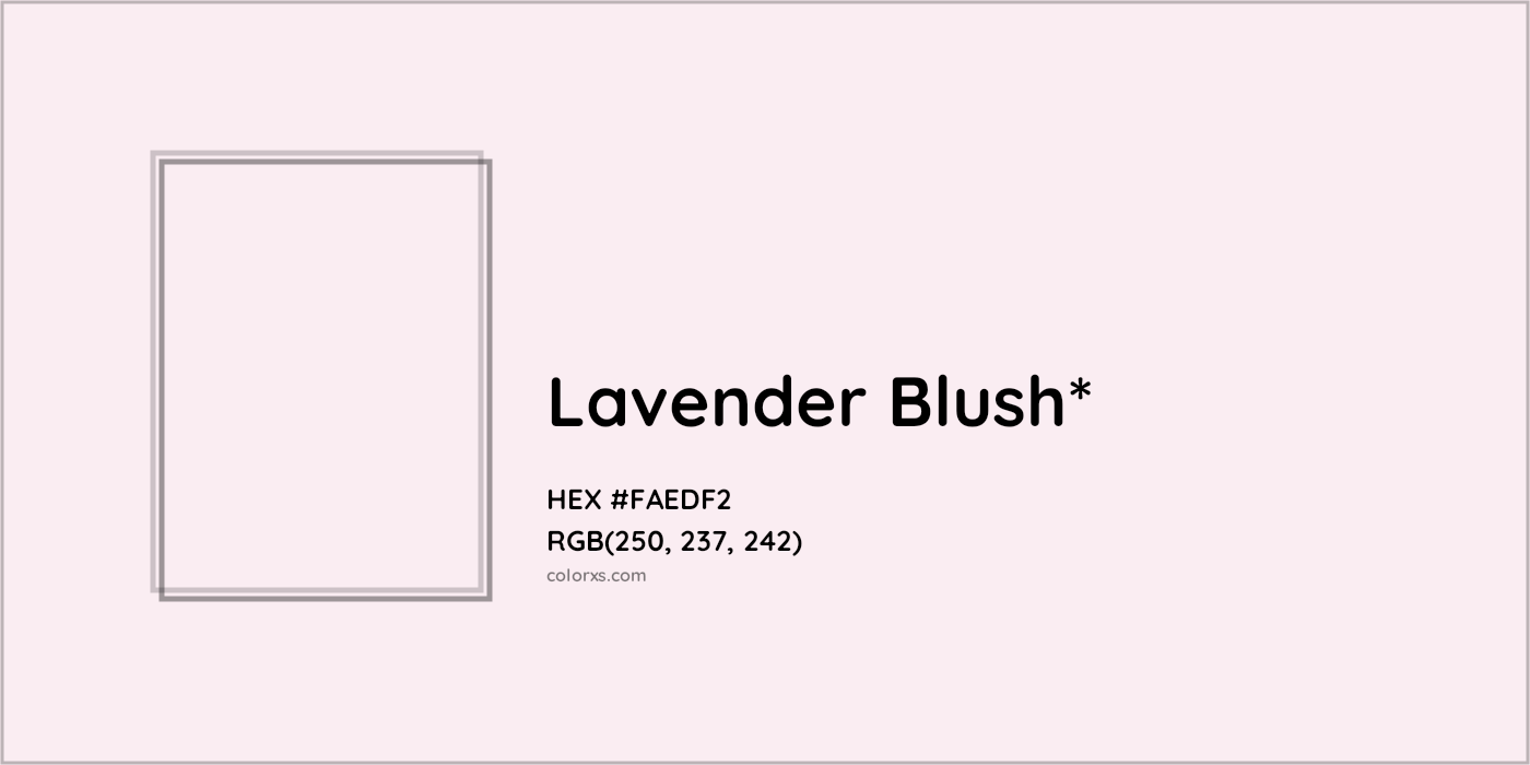 HEX #FAEDF2 Color Name, Color Code, Palettes, Similar Paints, Images