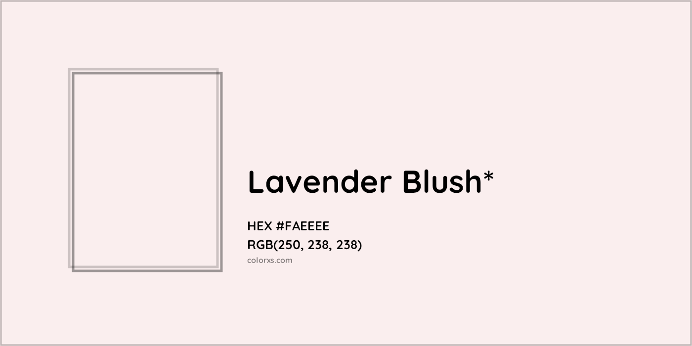 HEX #FAEEEE Color Name, Color Code, Palettes, Similar Paints, Images
