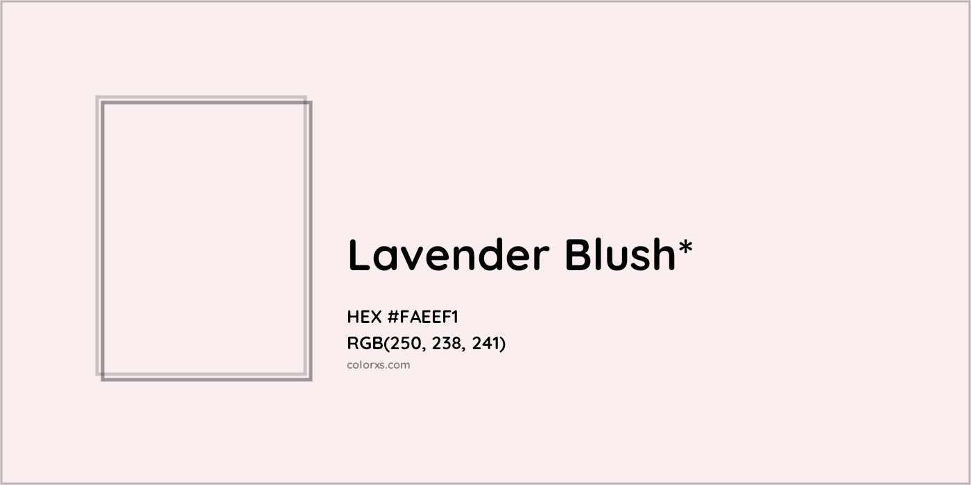 HEX #FAEEF1 Color Name, Color Code, Palettes, Similar Paints, Images