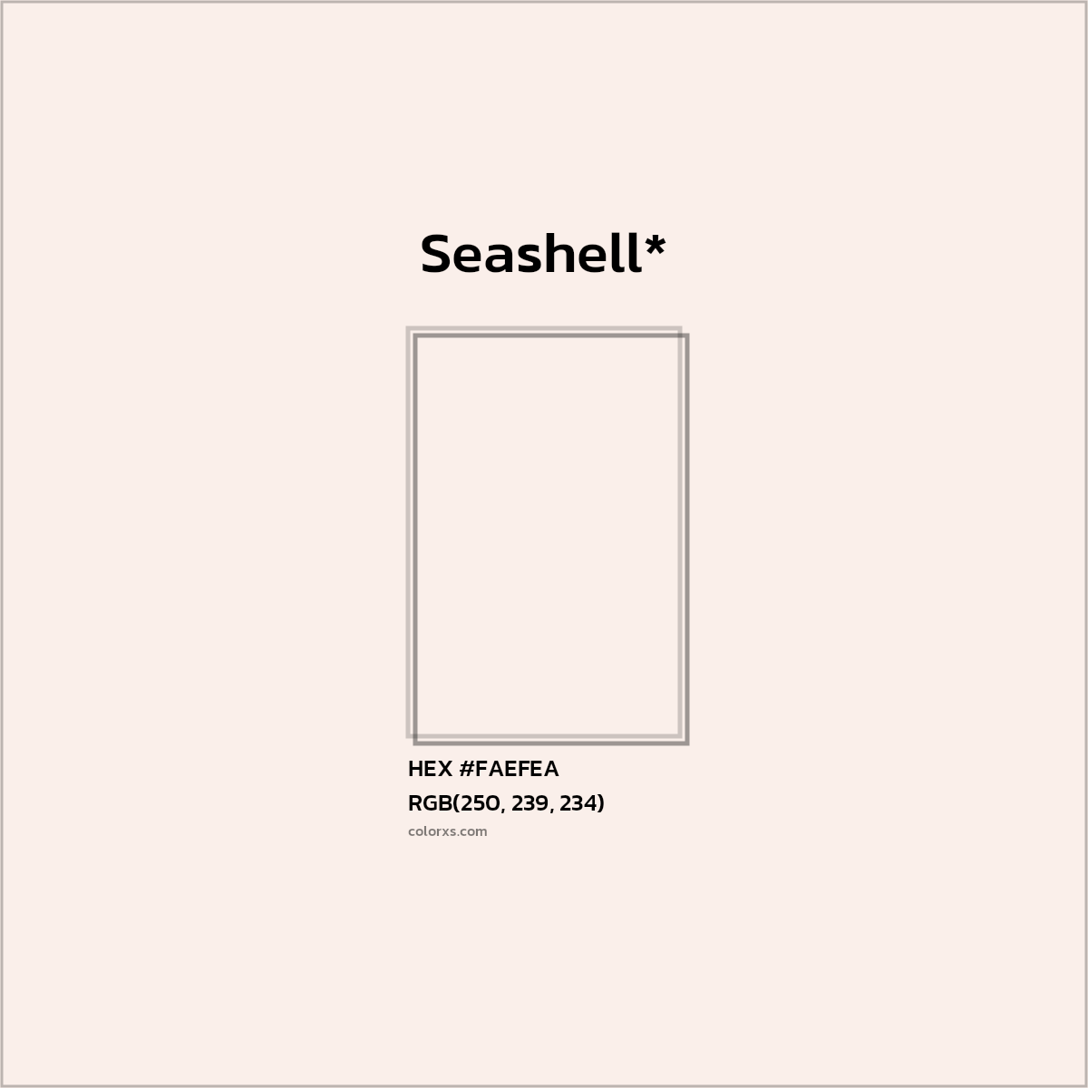 HEX #FAEFEA Color Name, Color Code, Palettes, Similar Paints, Images