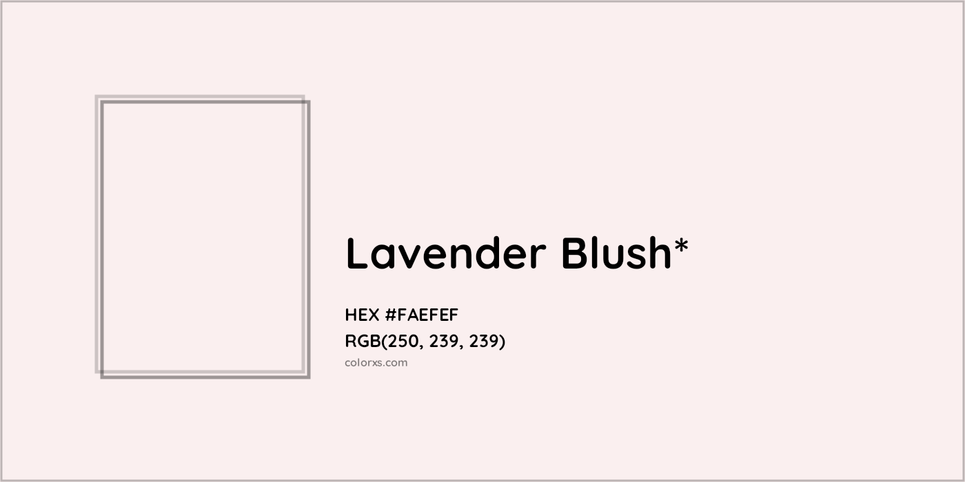 HEX #FAEFEF Color Name, Color Code, Palettes, Similar Paints, Images