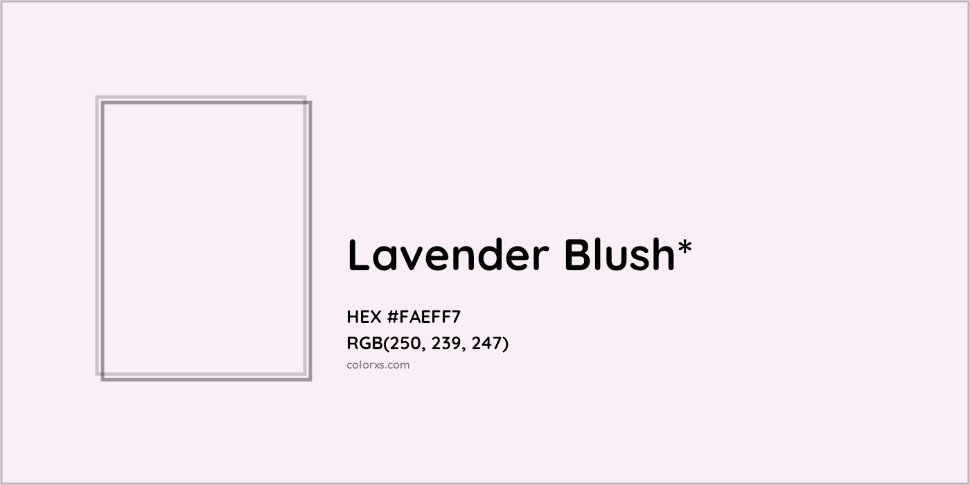 HEX #FAEFF7 Color Name, Color Code, Palettes, Similar Paints, Images