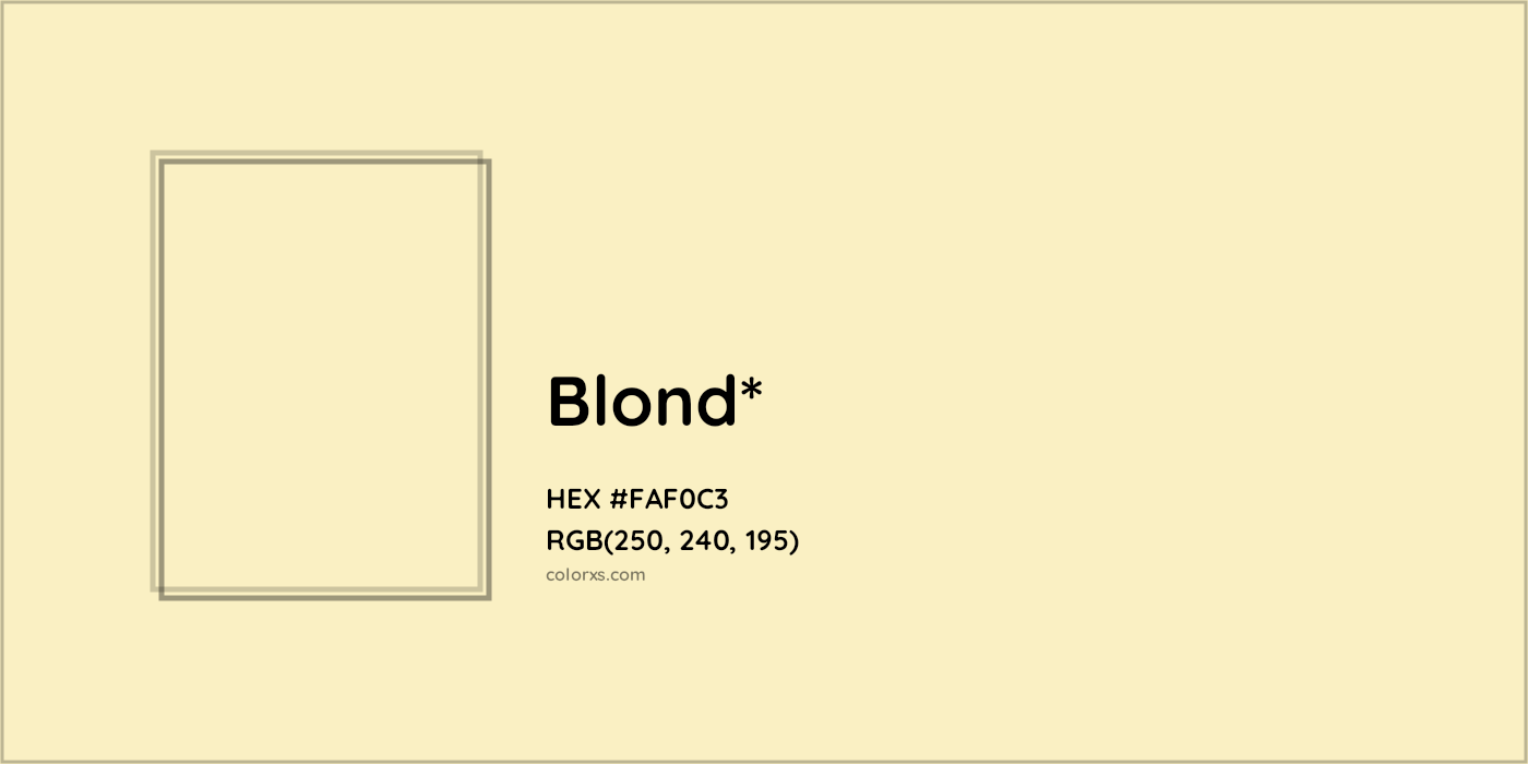 HEX #FAF0C3 Color Name, Color Code, Palettes, Similar Paints, Images