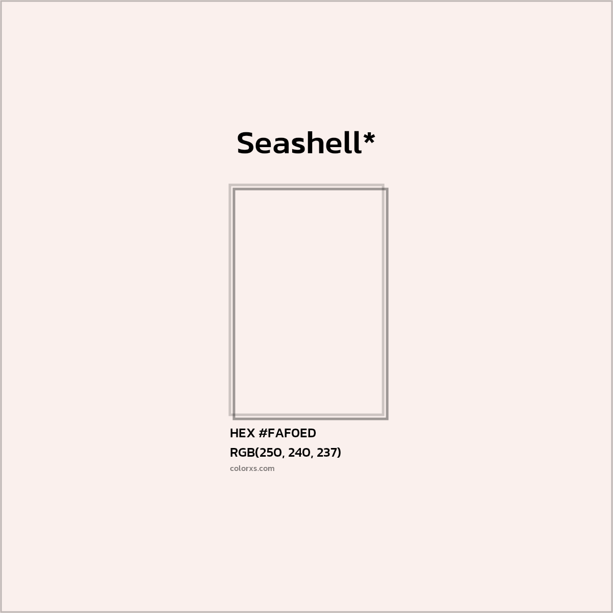 HEX #FAF0ED Color Name, Color Code, Palettes, Similar Paints, Images