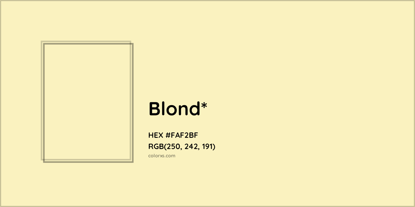 HEX #FAF2BF Color Name, Color Code, Palettes, Similar Paints, Images