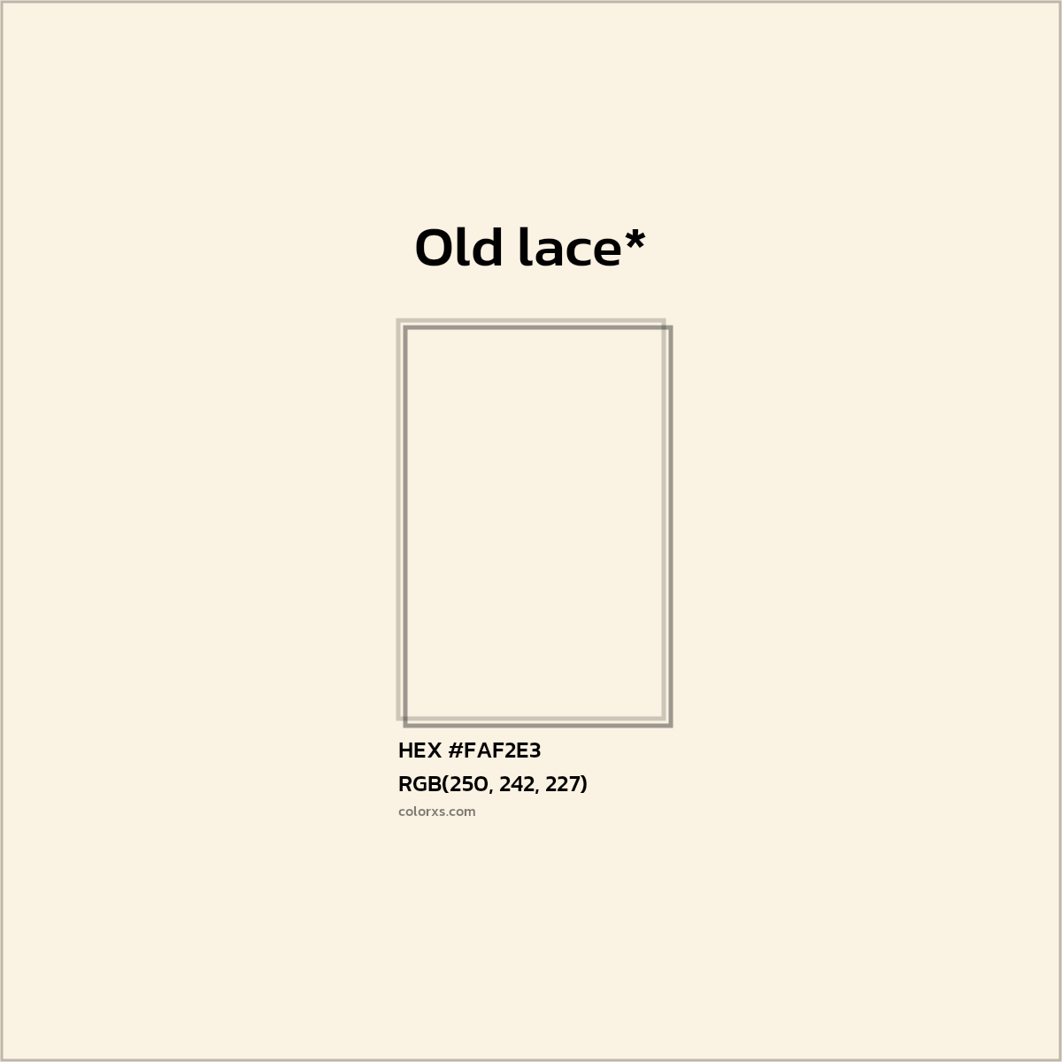 HEX #FAF2E3 Color Name, Color Code, Palettes, Similar Paints, Images