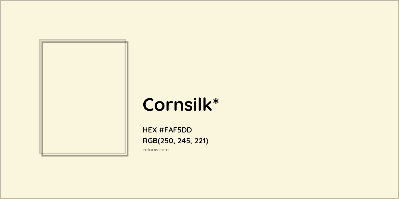 HEX #FAF5DD Color Name, Color Code, Palettes, Similar Paints, Images