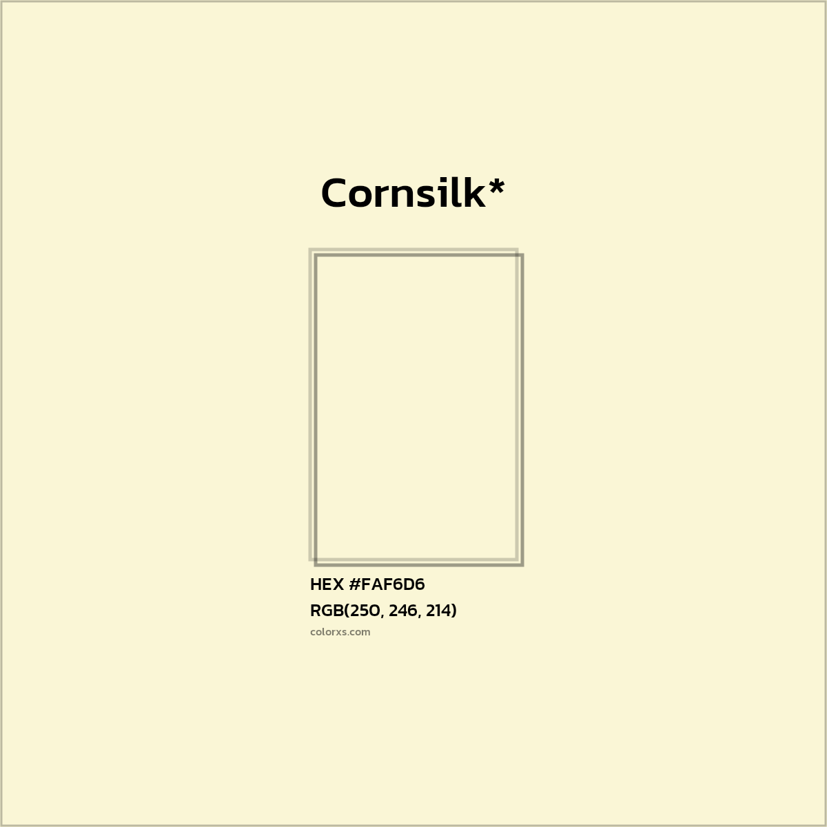 HEX #FAF6D6 Color Name, Color Code, Palettes, Similar Paints, Images