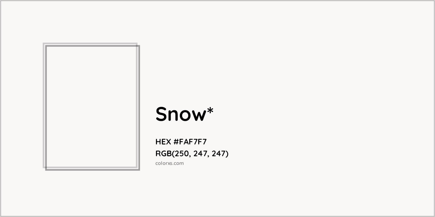 HEX #FAF7F7 Color Name, Color Code, Palettes, Similar Paints, Images