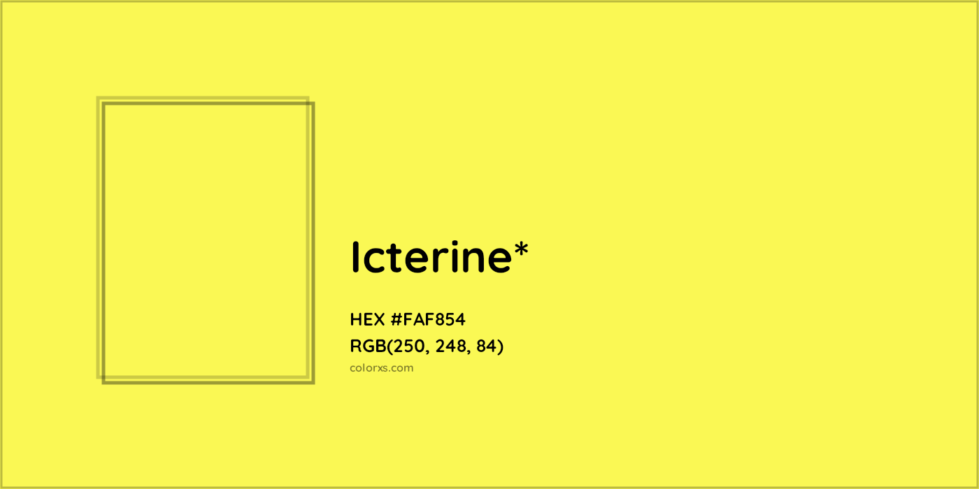 HEX #FAF854 Color Name, Color Code, Palettes, Similar Paints, Images