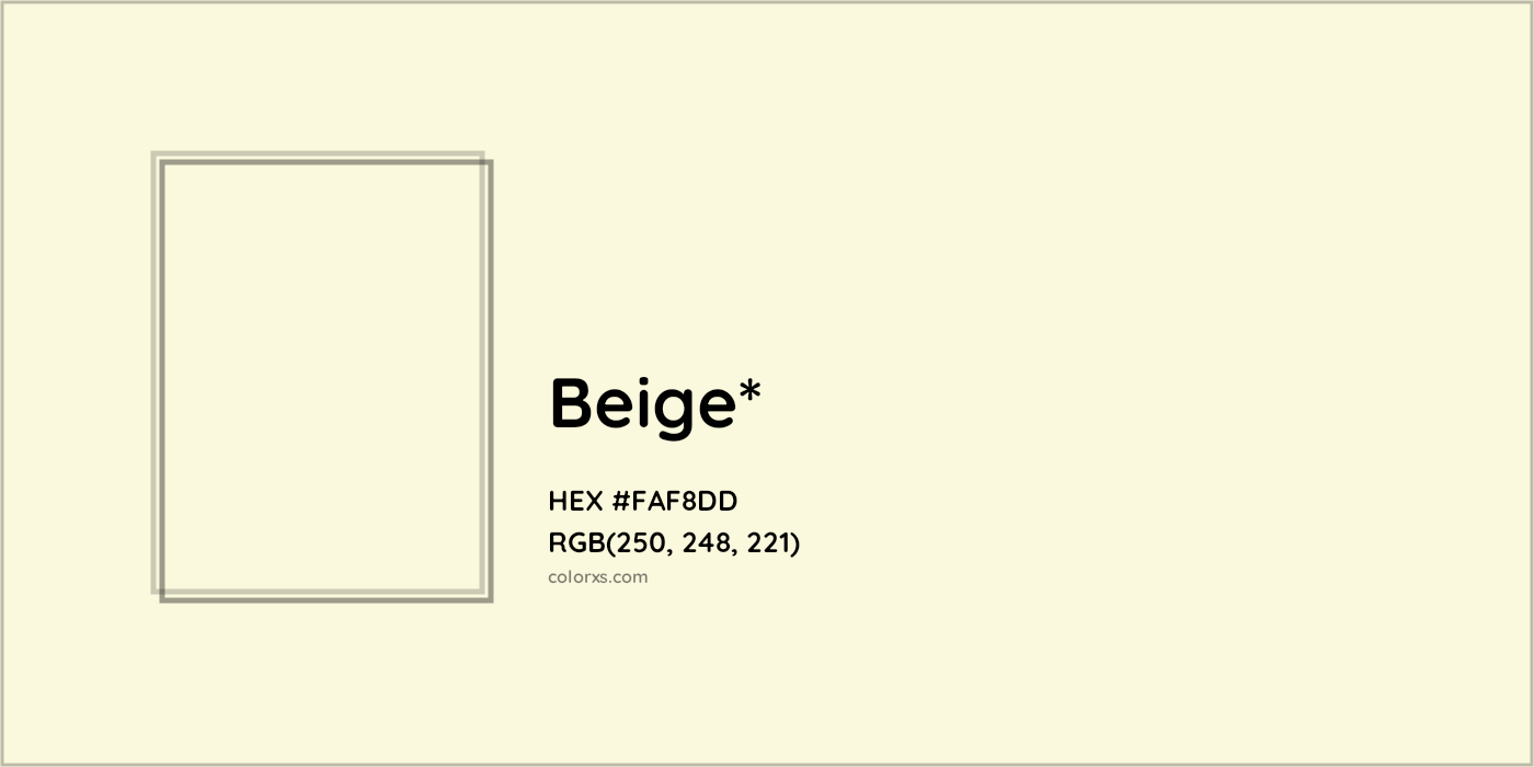 HEX #FAF8DD Color Name, Color Code, Palettes, Similar Paints, Images
