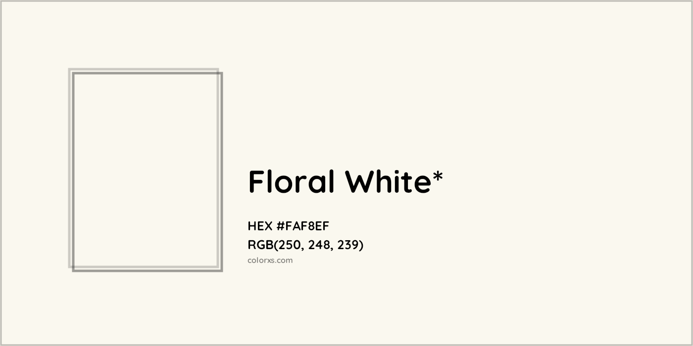 HEX #FAF8EF Color Name, Color Code, Palettes, Similar Paints, Images