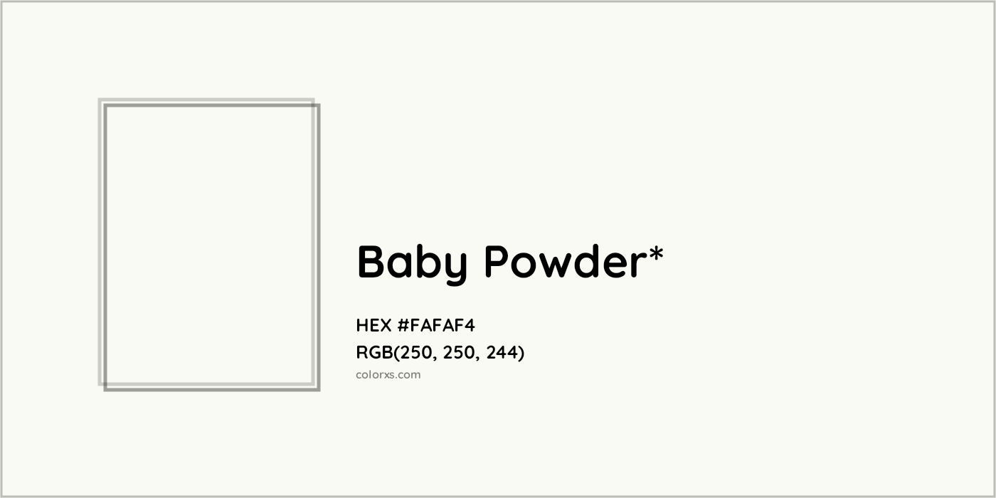HEX #FAFAF4 Color Name, Color Code, Palettes, Similar Paints, Images